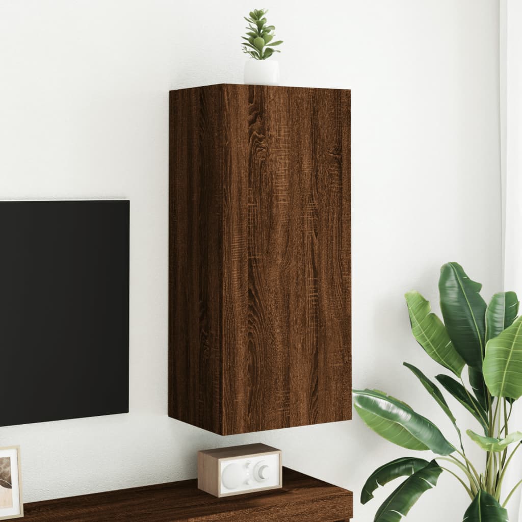 Zidni TV ormarić boja hrasta 40,5x30x90 cm konstruirano drvo