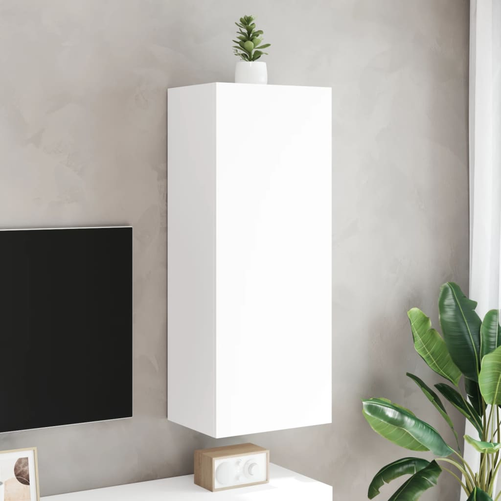 Zidni TV ormarić bijeli 40,5x30x102 cm od konstruiranog drva