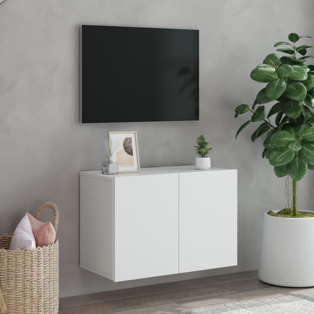 Zidni TV ormarić bijeli 60 x30 x 41 cm