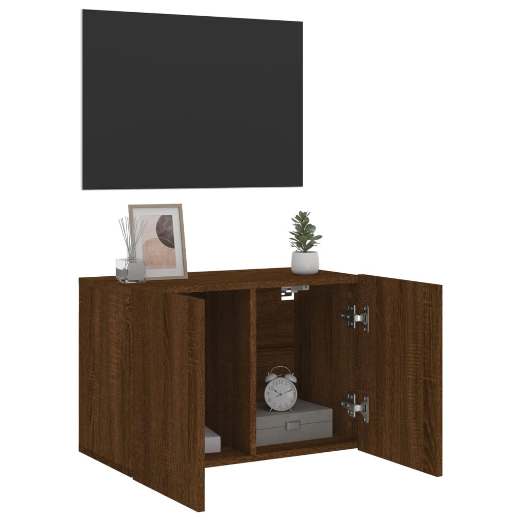 Zidni TV ormarić smeđi boja hrast 60x30x41 cm