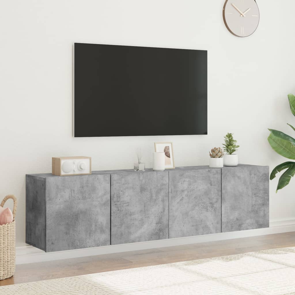 Zidni TV ormarići 2 kom sivi boja betona 80x30x41 cm