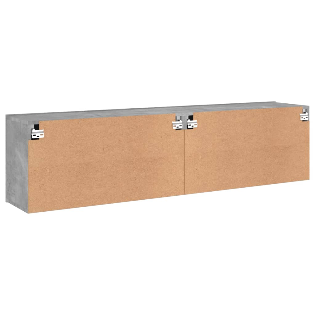 Zidni TV ormarići 2 kom sivi boja betona 80x30x41 cm