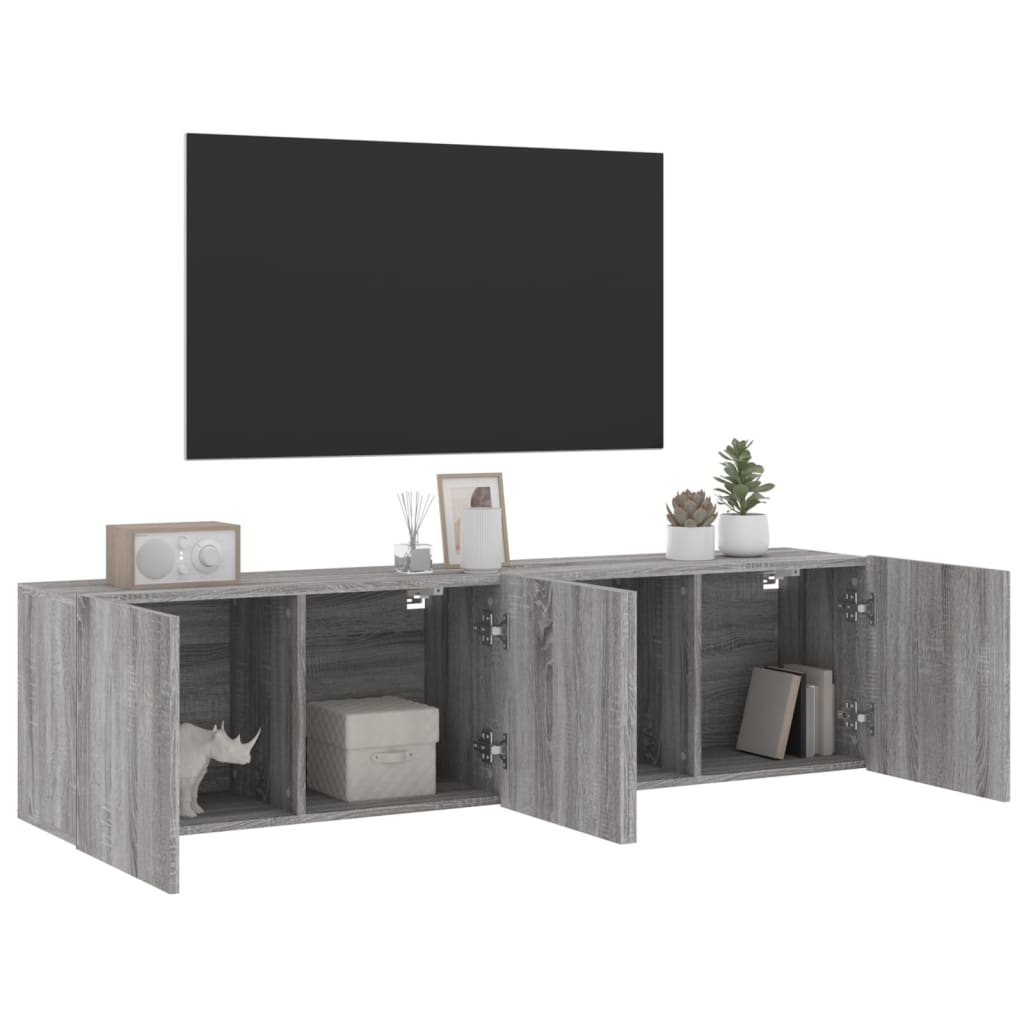 Zidni TV ormarići 2 kom boja sivog hrasta sonome 80x30x41 cm