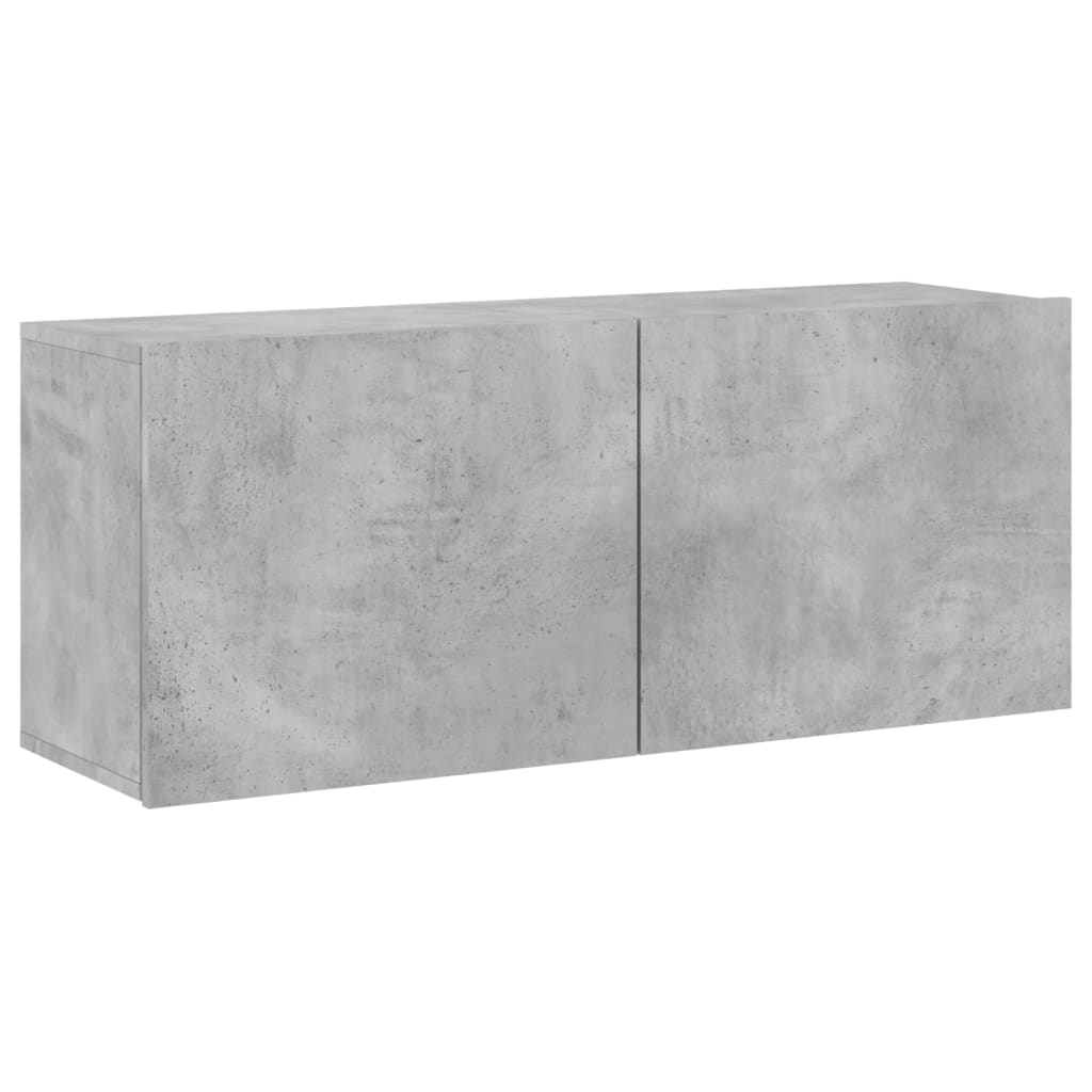 Zidni TV ormarić sivi boja betona 100x30x41 cm