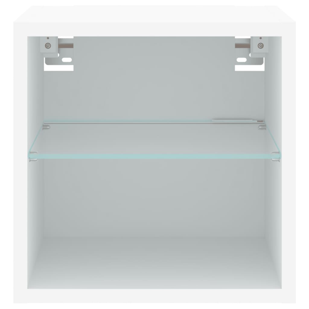 Zidni TV ormarić s LED svjetlima bijeli 30 x 28,5 x 30 cm