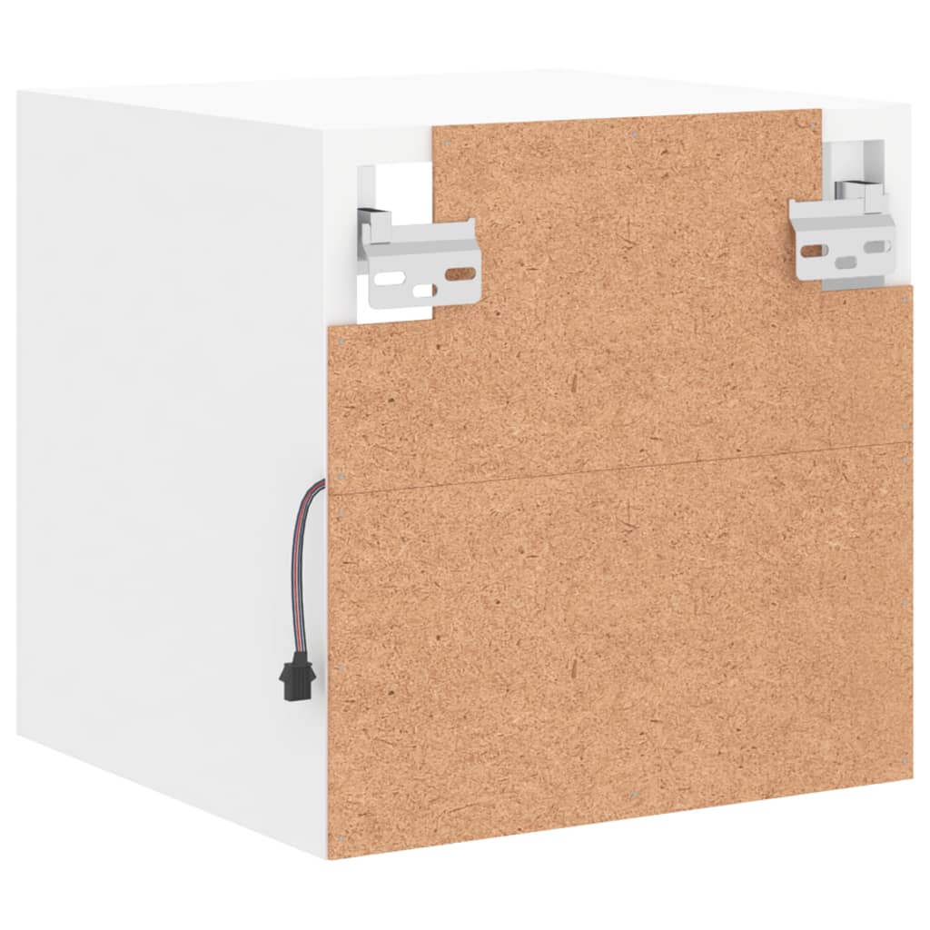 Zidni TV ormarić s LED svjetlima bijeli 30 x 28,5 x 30 cm