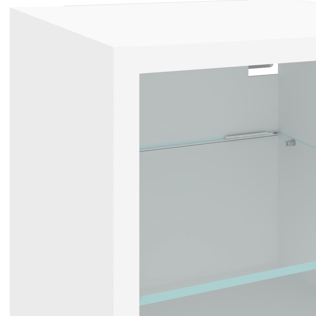 Zidni TV ormarić s LED svjetlima bijeli 30 x 28,5 x 30 cm