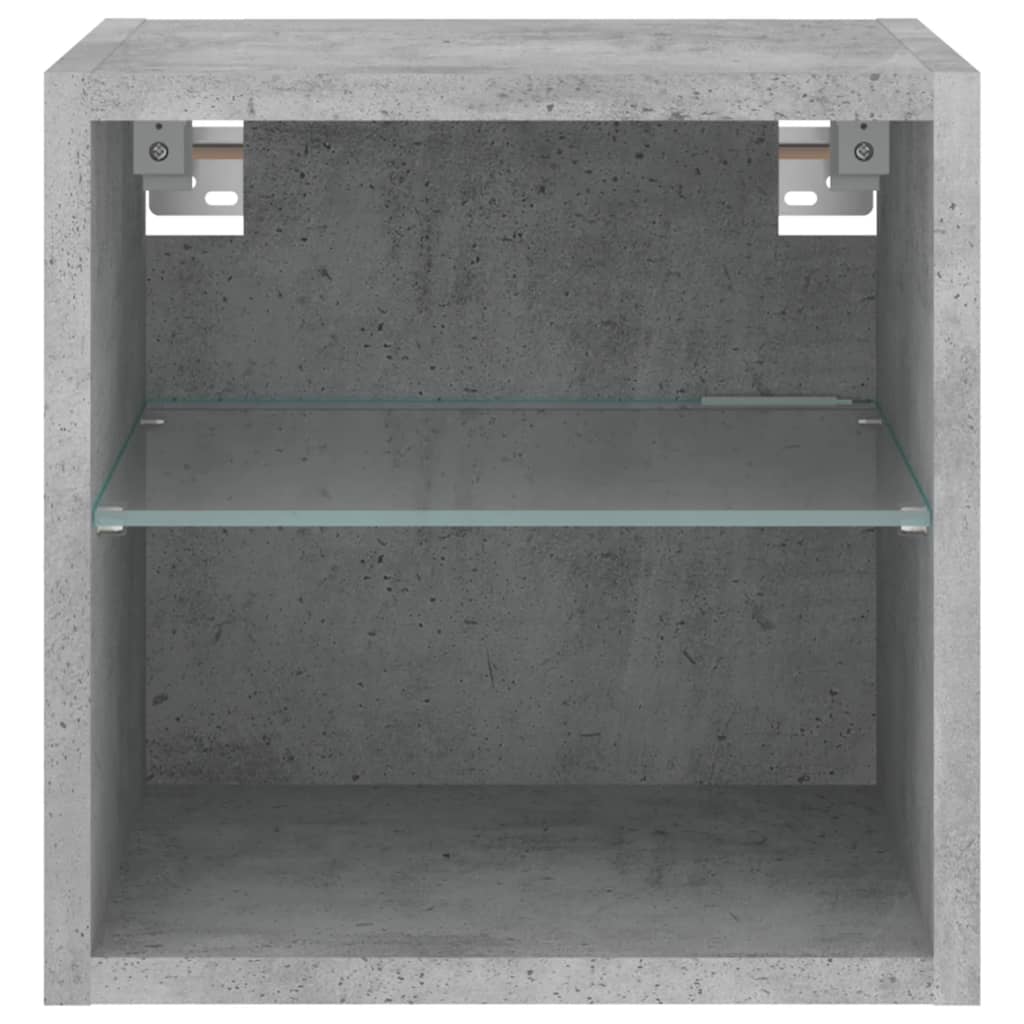 TV ormarić s LED svjetlima siva boja betona 30 x 28,5 x 30 cm