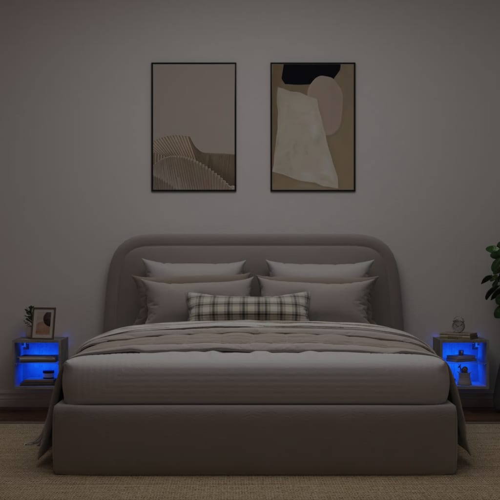 Zidni TV ormarići LED 2 kom boja betona 30 x 28,5 x 30 cm