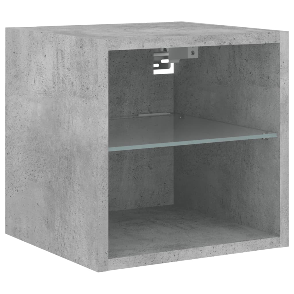 Zidni TV ormarići LED 2 kom boja betona 30 x 28,5 x 30 cm
