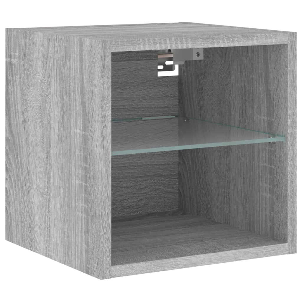 Zidni TV ormarić s LED svjetlima boja hrasta 30 x 28,5 x 30 cm