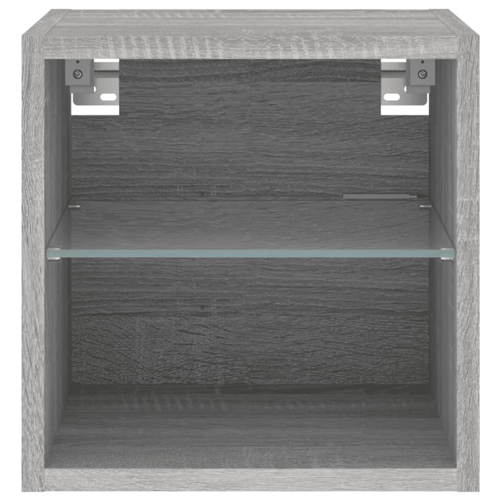 Zidni TV ormarić s LED svjetlima boja hrasta 30 x 28,5 x 30 cm