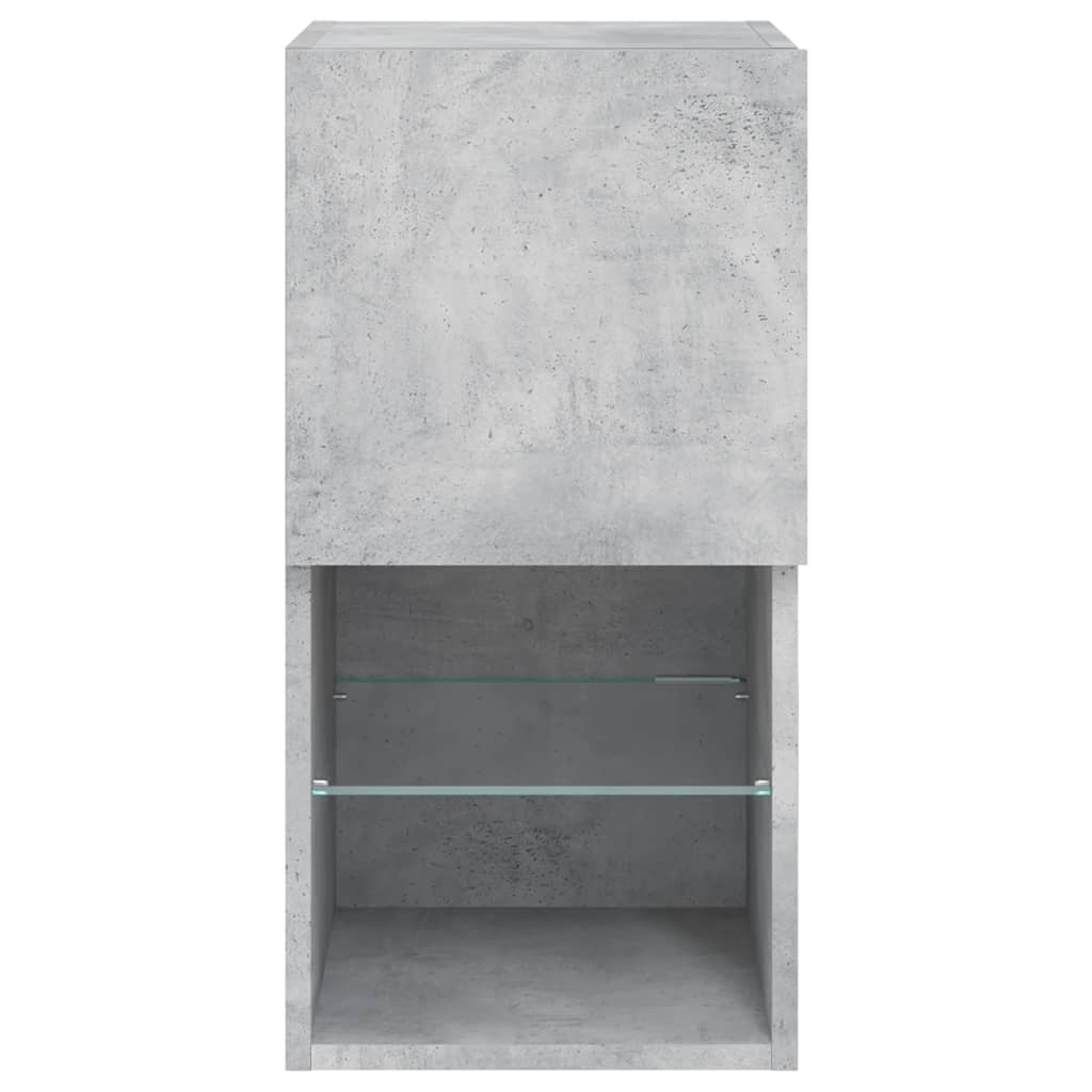 TV ormarići s LED svjetlima 2 kom siva boja betona 30,5x30x60cm