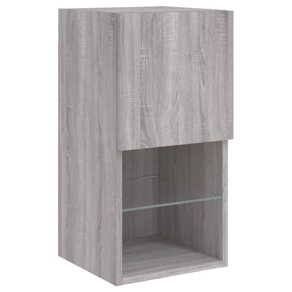 TV ormarići s LED svjetlima 2 kom boja hrasta 30,5x30x60 cm