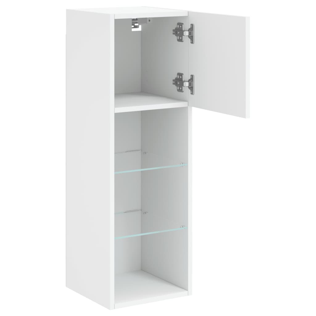 TV ormarići s LED svjetlima 2 kom bijeli 30,5x30x90 cm