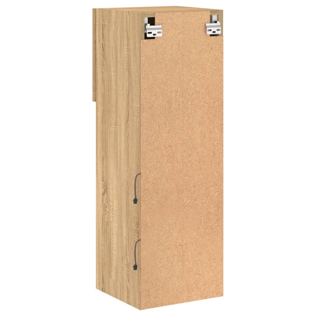 TV ormarići s LED svjetlima 2 kom boja hrasta 30,5 x 30 x 90 cm