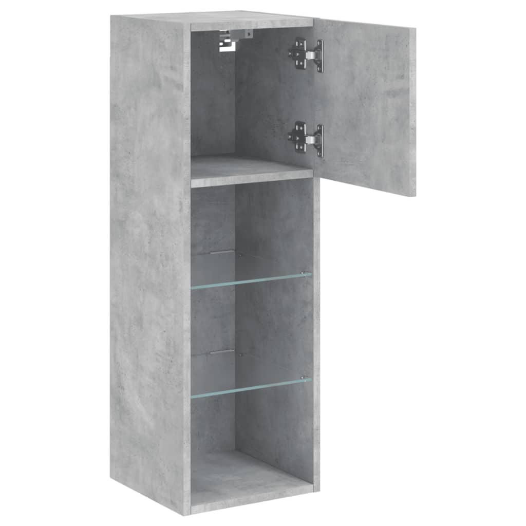 TV ormarići s LED svjetlima 2 kom boja betona 30,5 x 30 x 90 cm