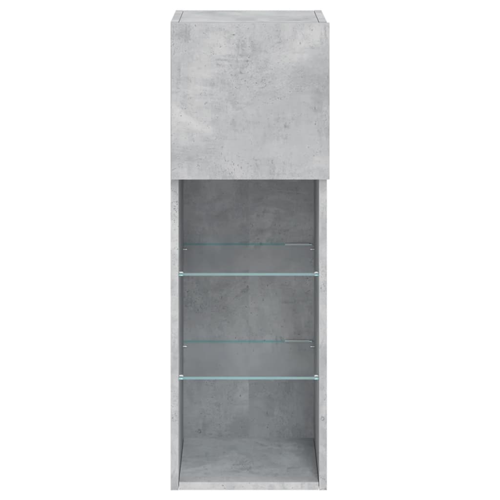 TV ormarići s LED svjetlima 2 kom boja betona 30,5 x 30 x 90 cm