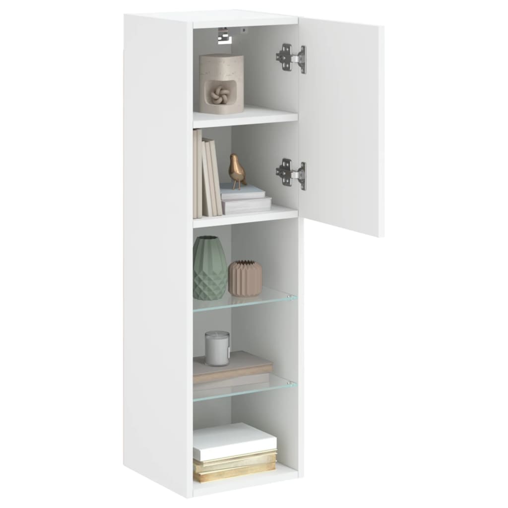 TV ormarići s LED svjetlima 2 kom bijeli 30,5 x 30 x 102 cm