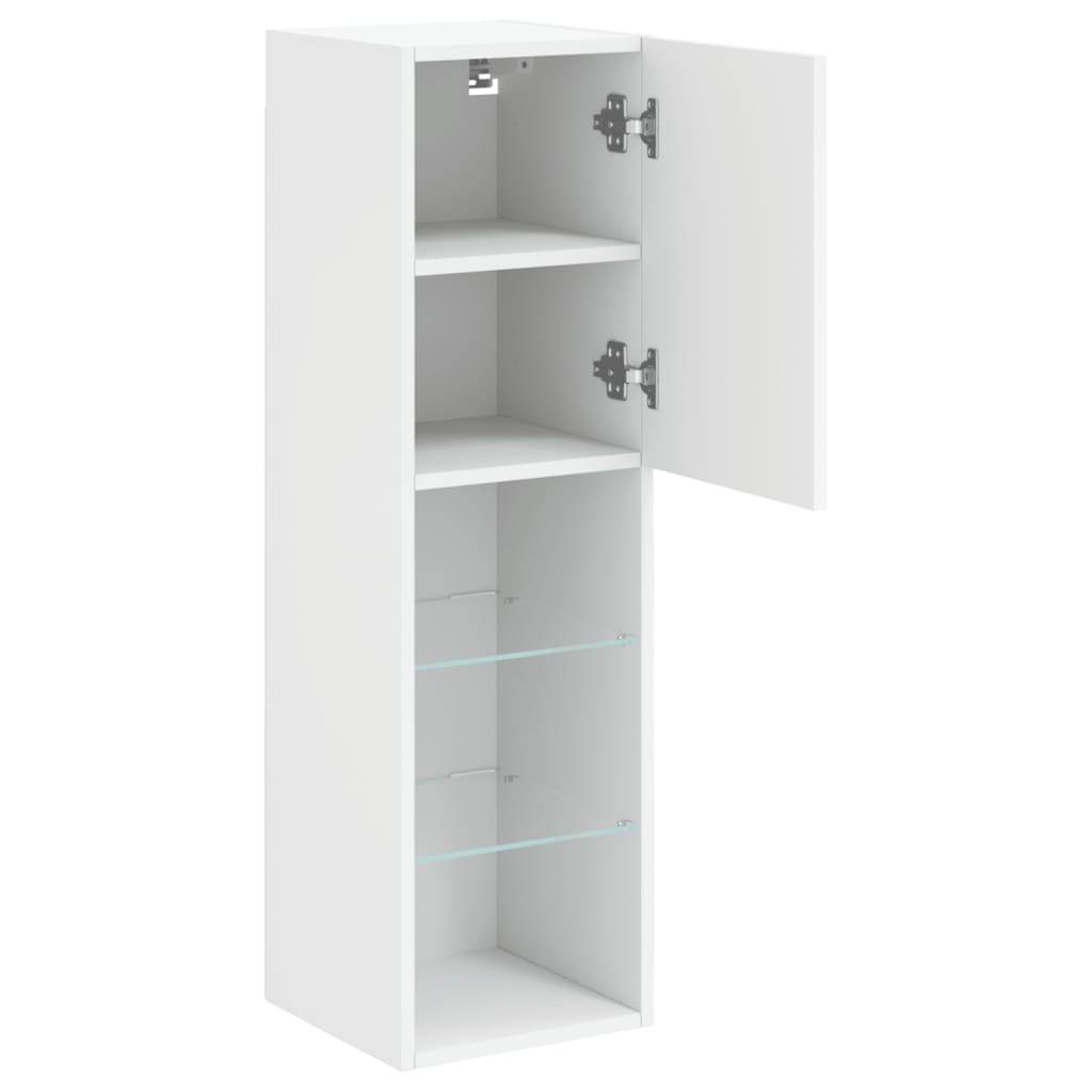TV ormarići s LED svjetlima 2 kom bijeli 30,5 x 30 x 102 cm