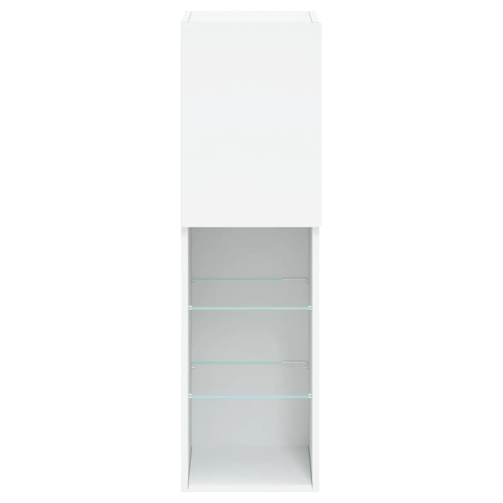 TV ormarići s LED svjetlima 2 kom bijeli 30,5 x 30 x 102 cm