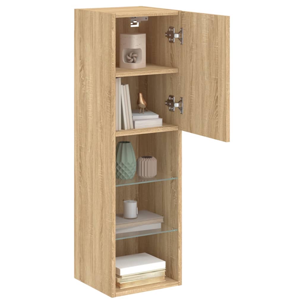 TV ormarić s LED svjetlima boja hrasta sonome 30,5x30x102 cm