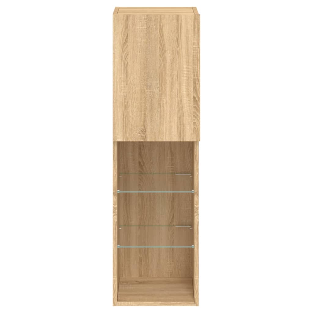 TV ormarić s LED svjetlima boja hrasta sonome 30,5x30x102 cm