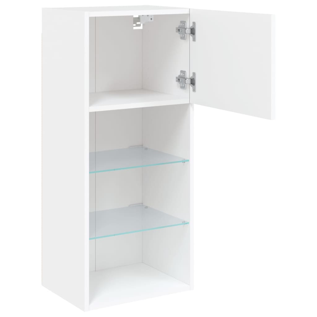TV ormarići s LED svjetlima 2 kom bijeli 40,5x30x90 cm