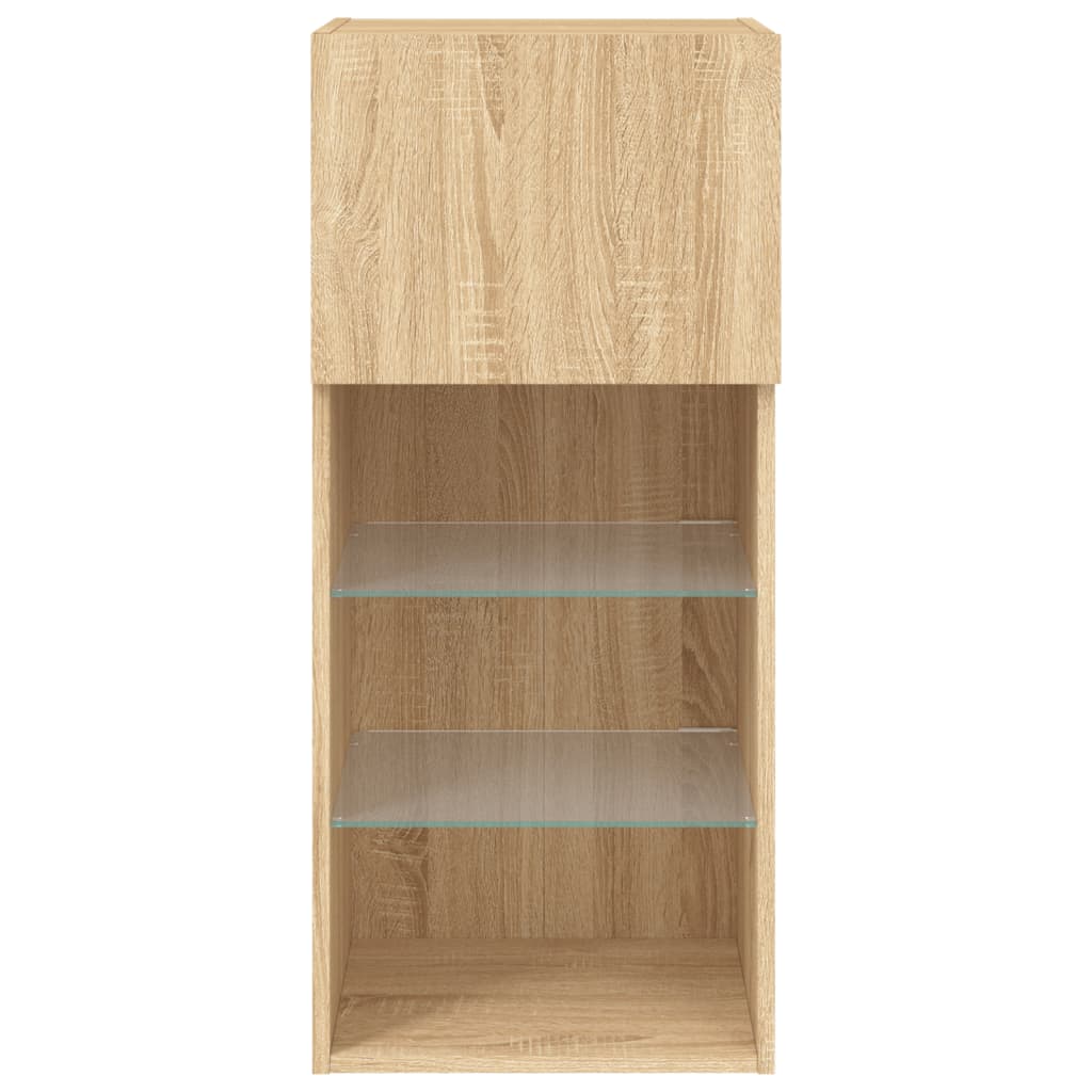 TV ormarić s LED svjetlima boja hrasta sonome 40,5x30x90 cm