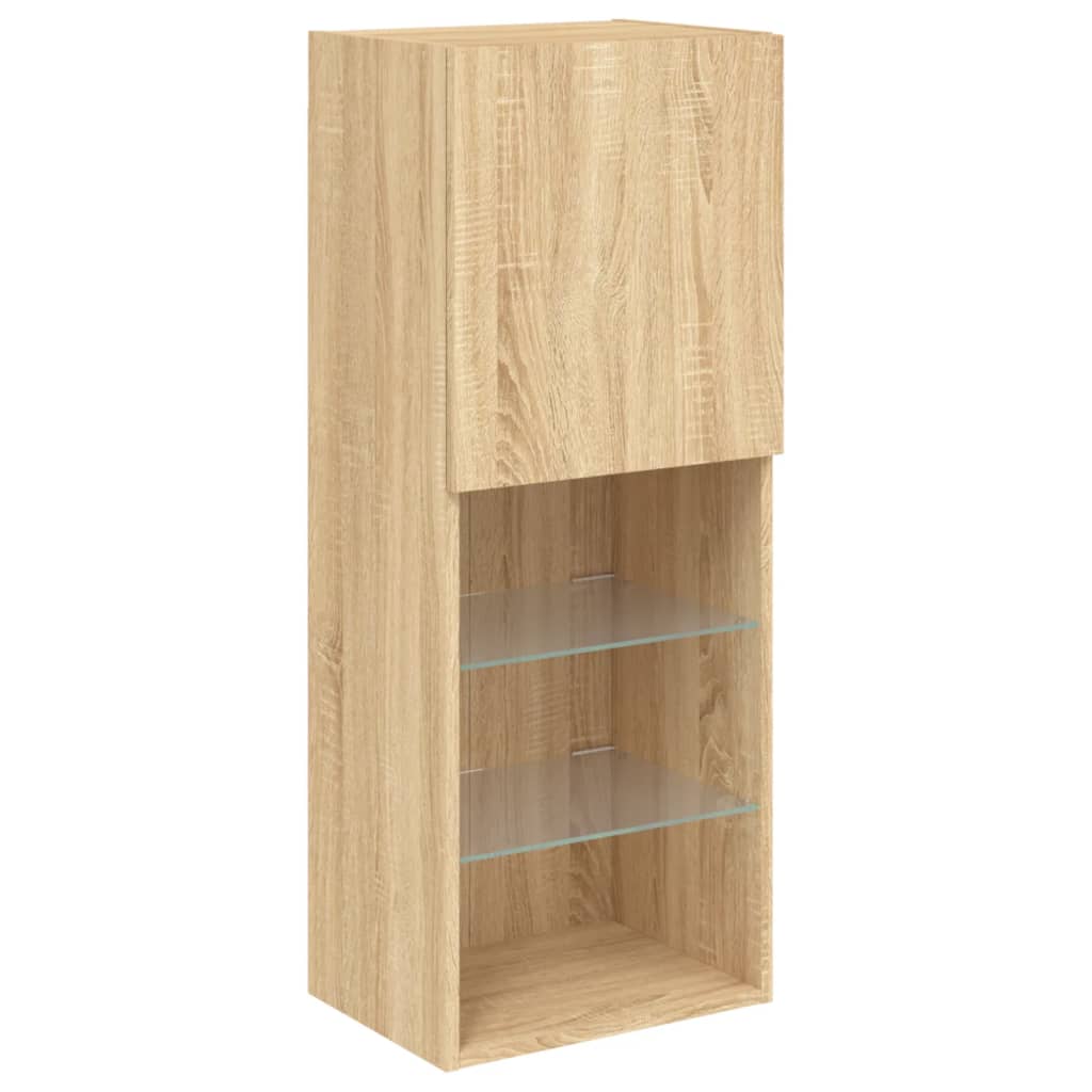 TV ormarić s LED svjetlima boja hrasta sonome 40,5x30x102 cm
