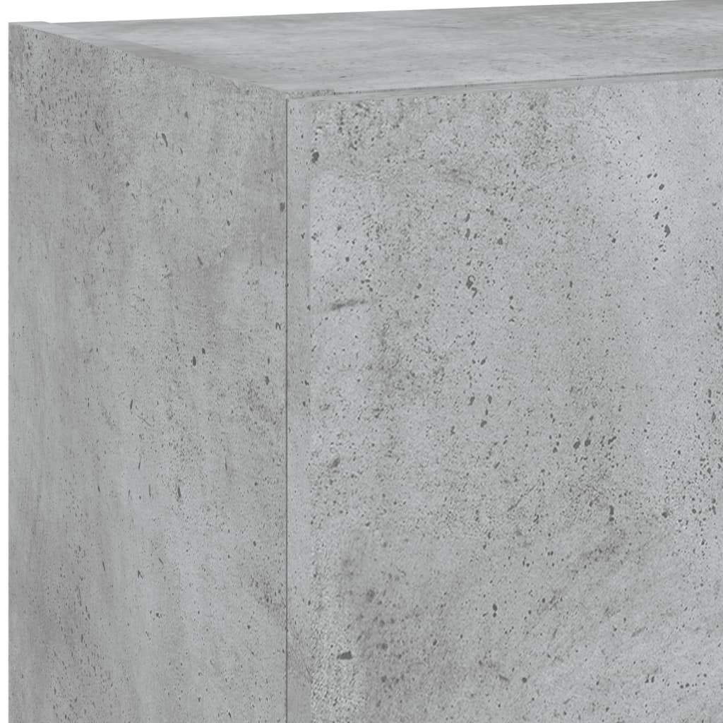TV ormarić s LED svjetlima siva boja betona 40,5x30x102 cm