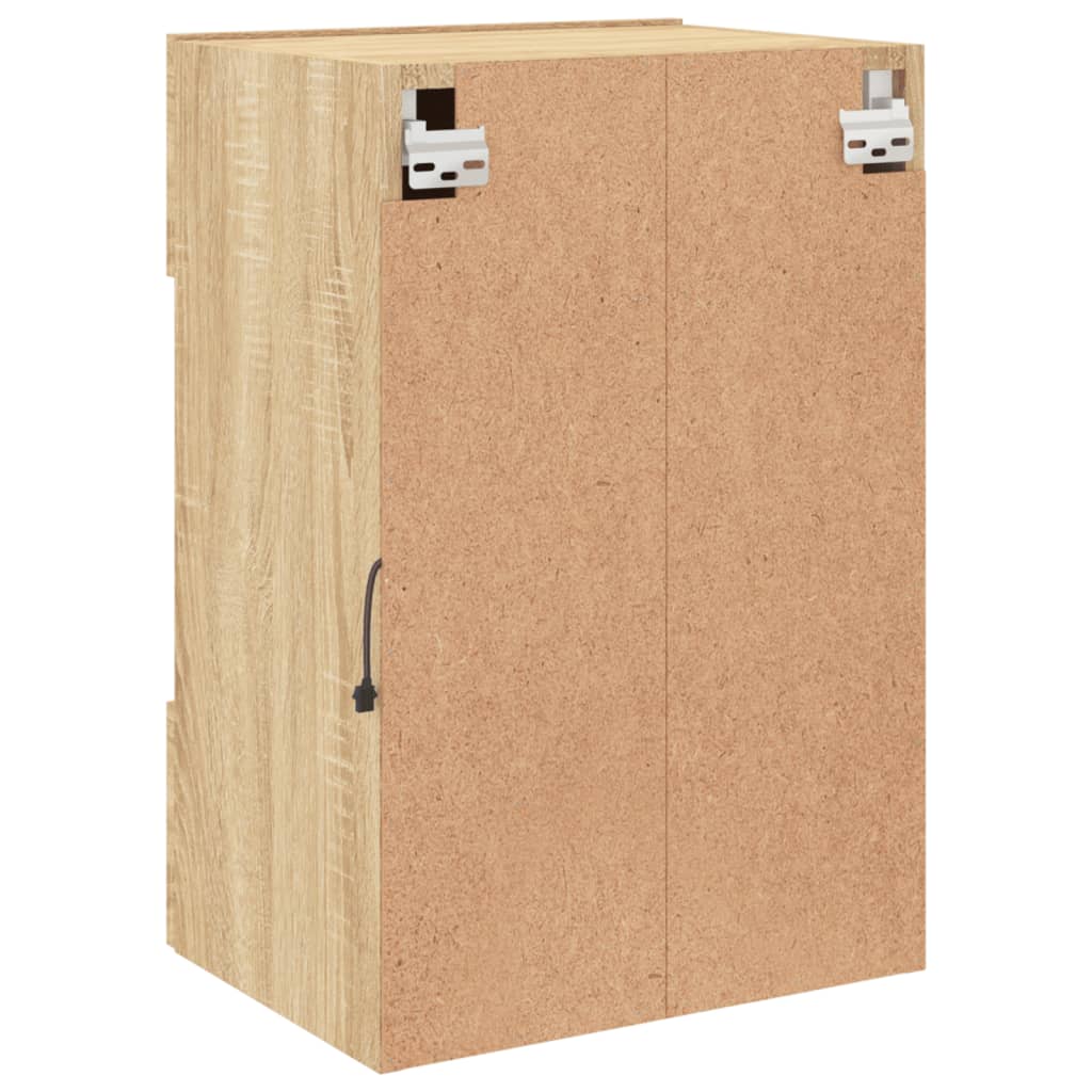 Zidni TV ormarić s LED svjetlima boja hrasta 40x30x60,5 cm