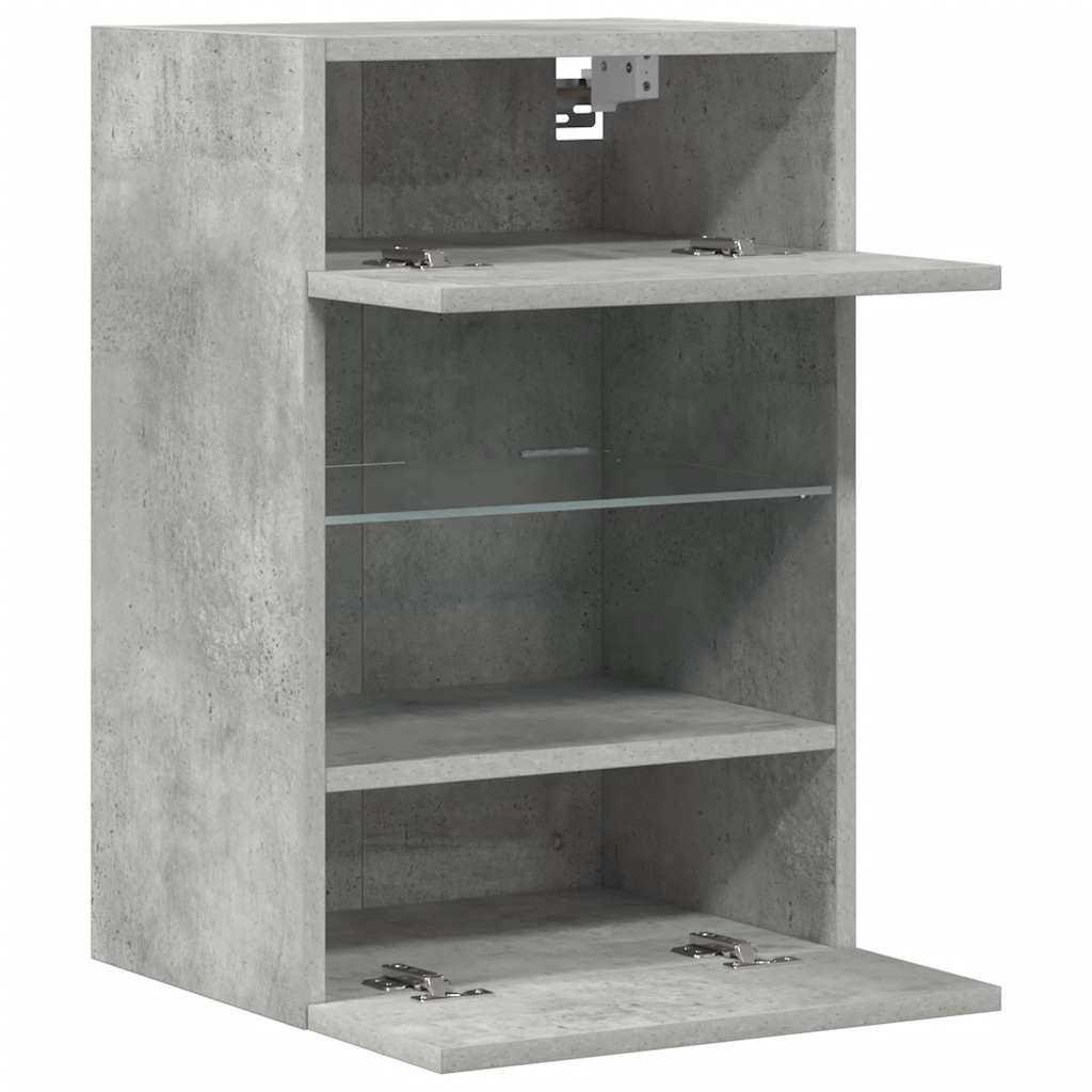 Zidni ormarići s LED svjetlima za TV 2 kom boja betona 40x30x60,5 cm