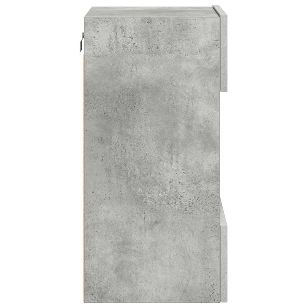 Zidni ormarići s LED svjetlima za TV 2 kom boja betona 40x30x60,5 cm
