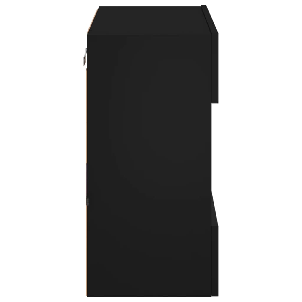 Zidni TV ormarić s LED svjetlima crni 58,5x30x60,5 cm