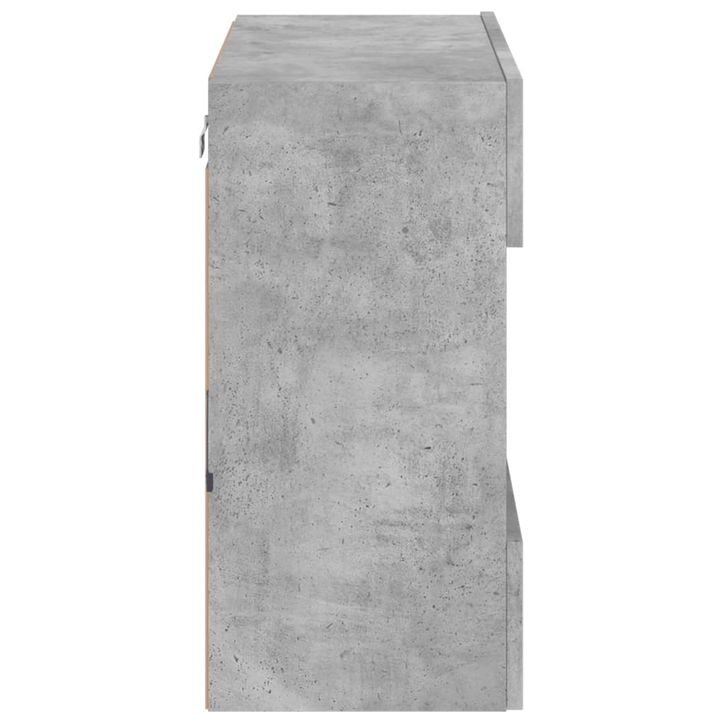 TV ormarić s LED svjetlima siva boja betona 58,5x30x60,5 cm