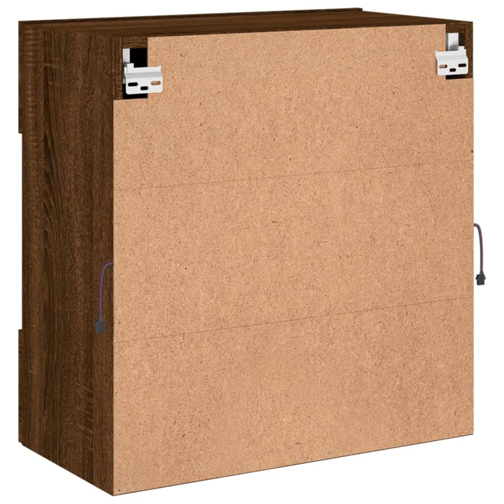 Zidni TV ormarić s LED svjetlima boja hrasta 58,5x30x60,5 cm