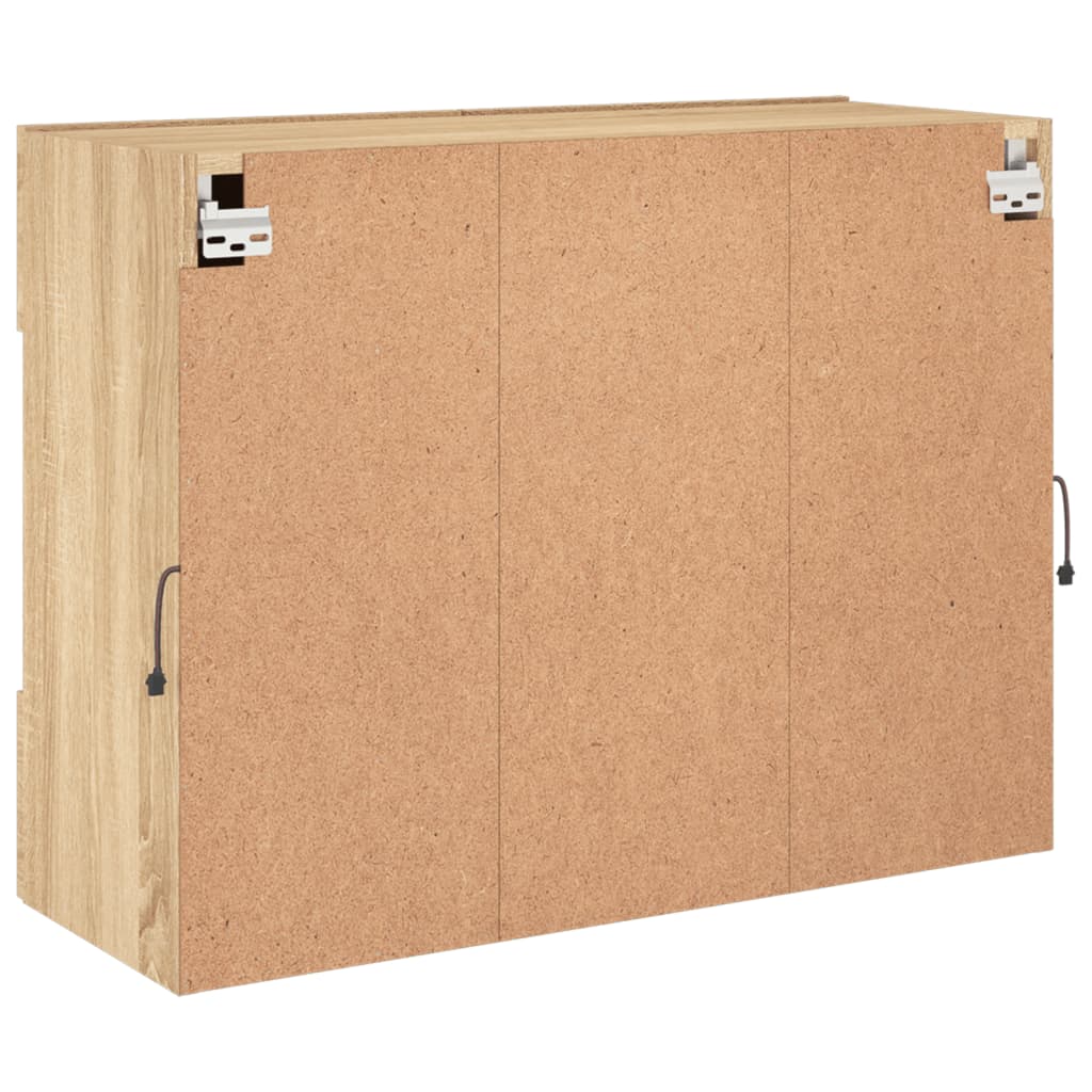 Zidni TV ormarić s LED svjetlima boja hrasta 78,5x30x60,5 cm