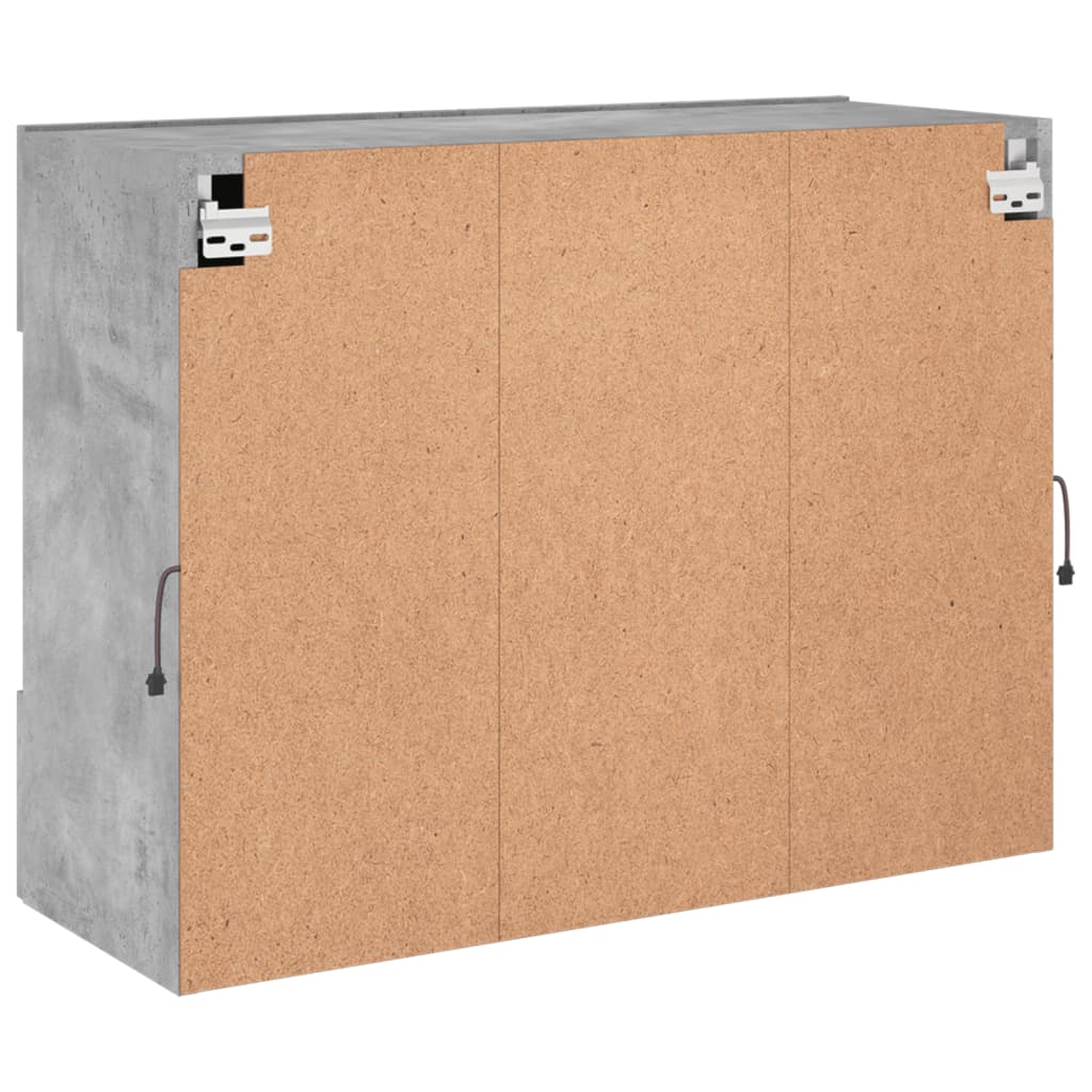 TV ormarić s LED svjetlima siva boja betona 78,5x30x60,5 cm
