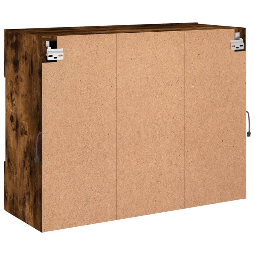 Zidni TV ormarić s LED svjetlima boja hrasta 78,5x30x60,5 cm