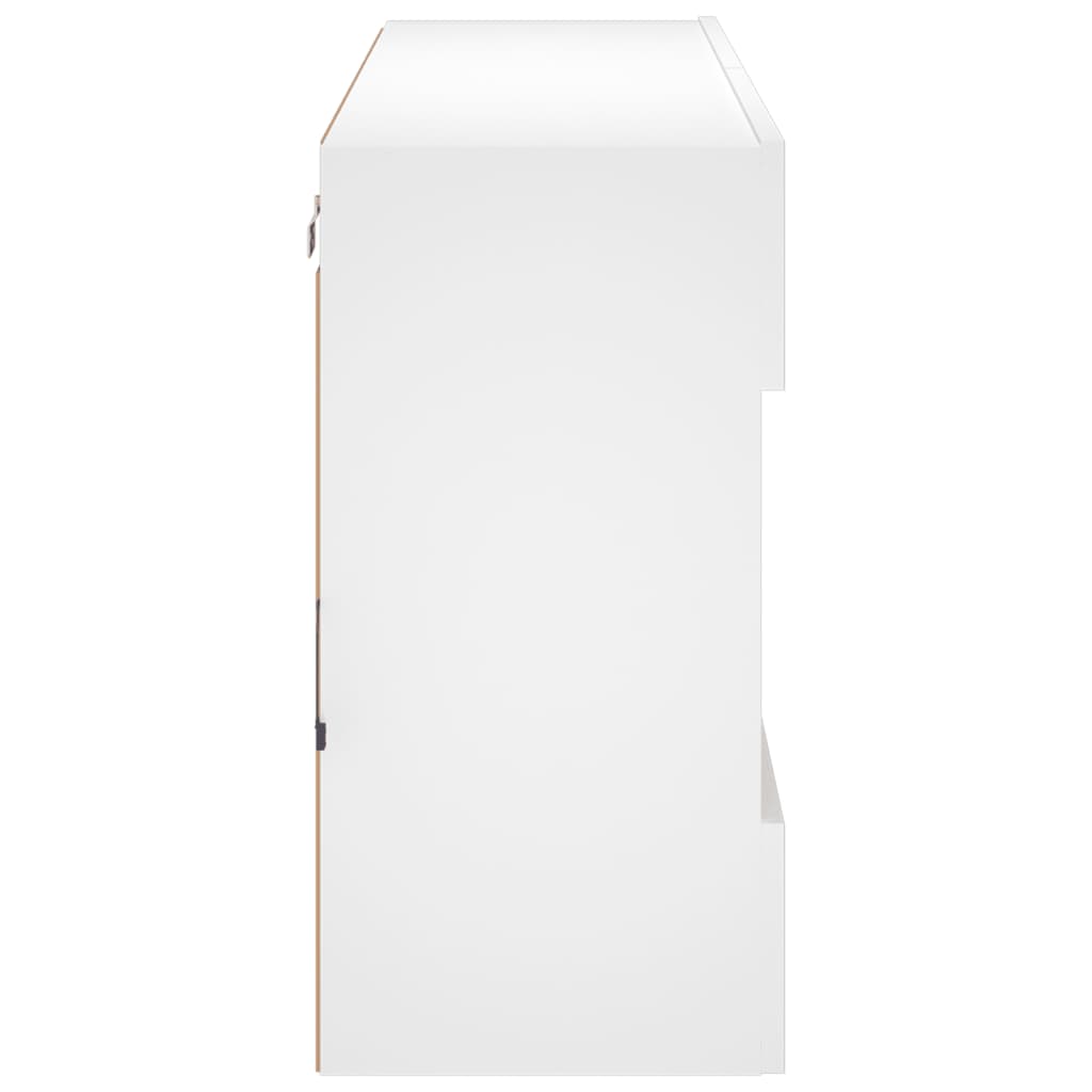 Zidni TV ormarić s LED svjetlima bijeli 98,5x30x60,5 cm