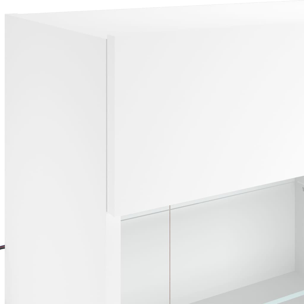 Zidni TV ormarić s LED svjetlima bijeli 98,5x30x60,5 cm