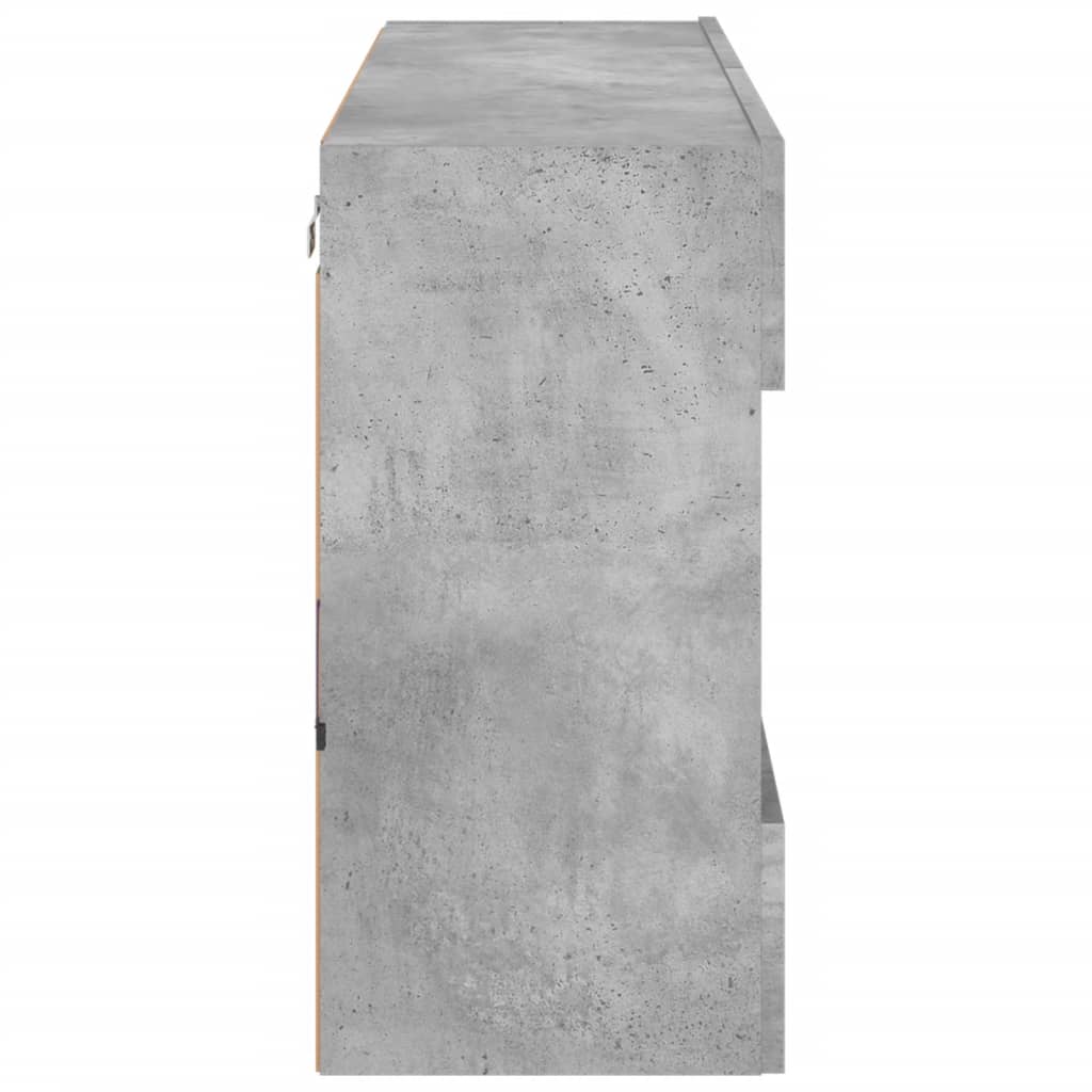 TV ormarić s LED svjetlima siva boja betona 98,5x30x60,5 cm
