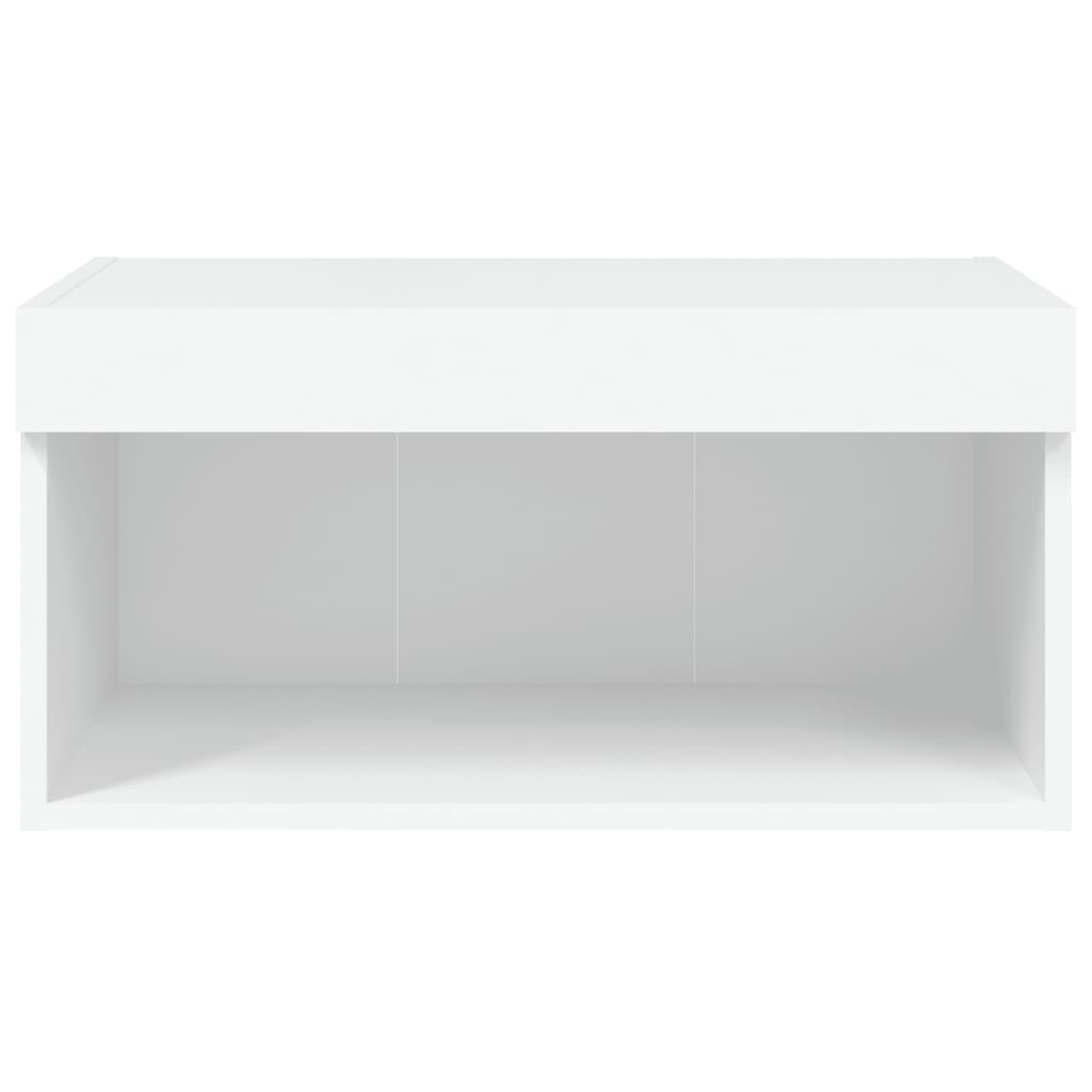 TV ormarić s LED svjetlima bijeli 60 x 30 x 30 cm