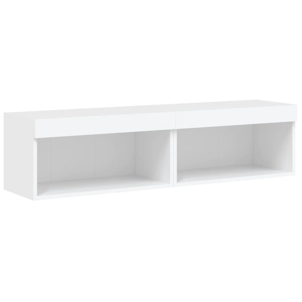 TV ormarići s LED svjetlima 2 kom bijeli 60x30x30 cm