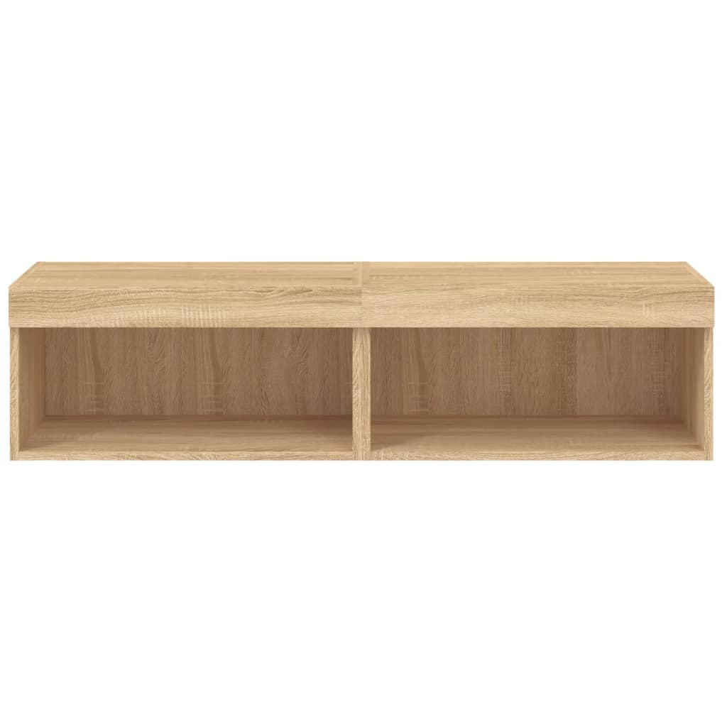 TV ormarići s LED svjetlima 2 kom boja hrasta 60x30x30 cm