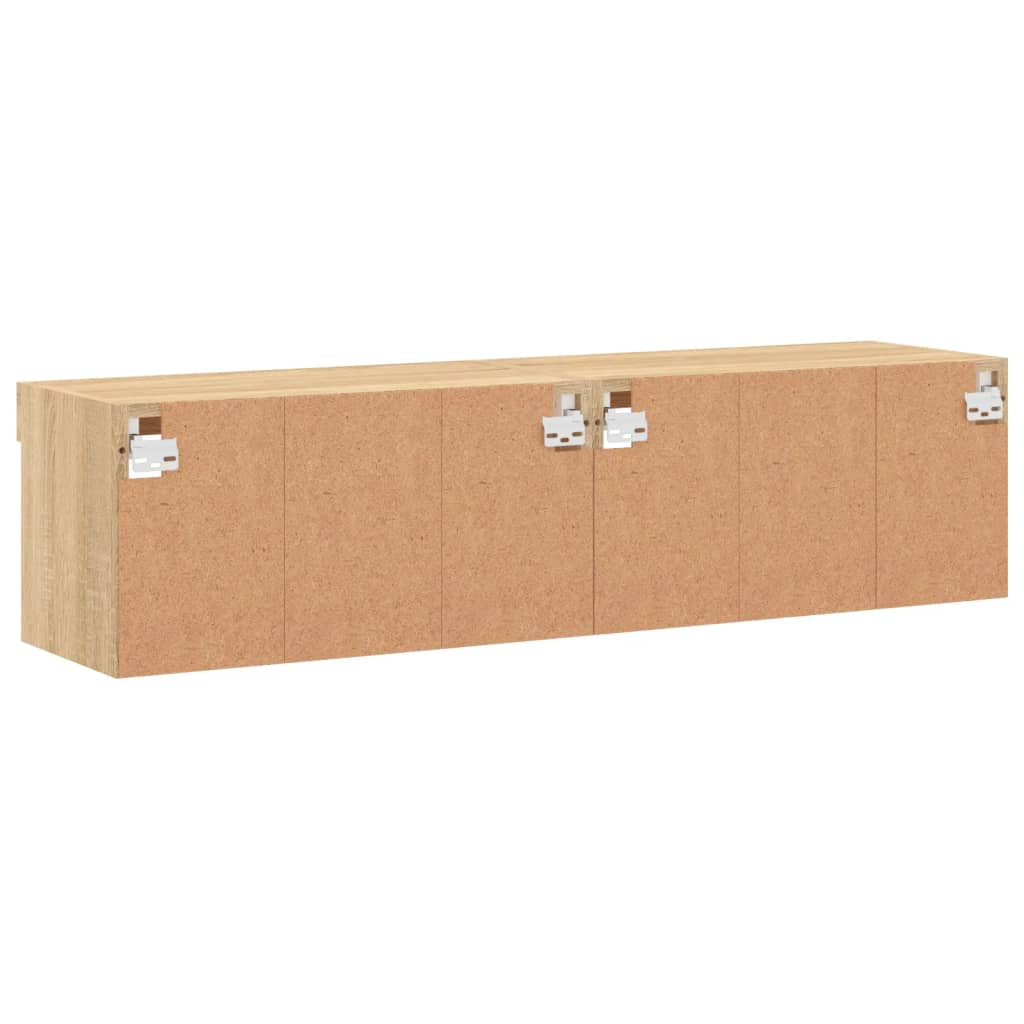 TV ormarići s LED svjetlima 2 kom boja hrasta 60x30x30 cm