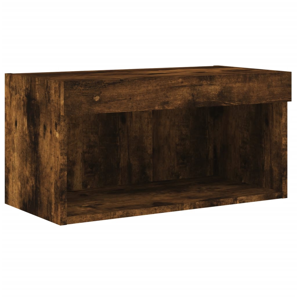 TV ormarić s LED svjetlima boja dimljenog hrasta 60x30x30 cm