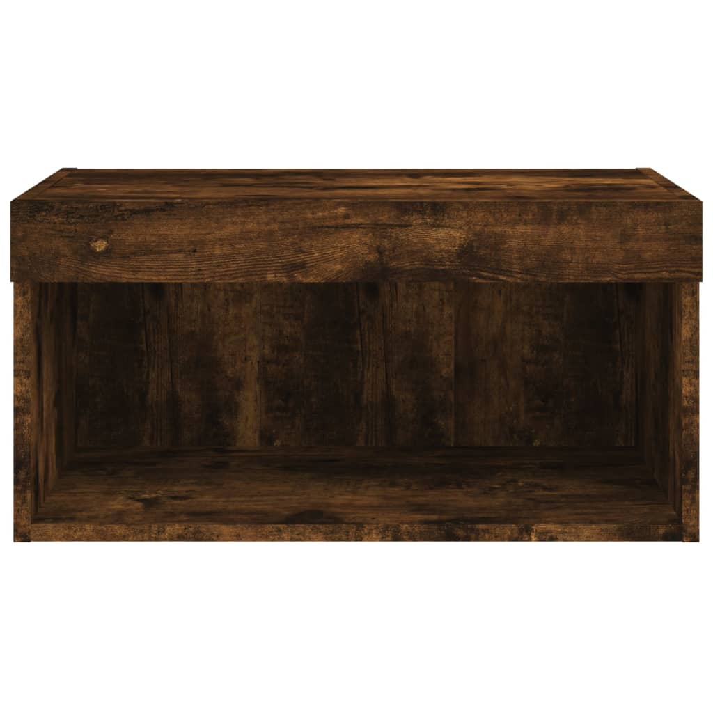 TV ormarić s LED svjetlima boja dimljenog hrasta 60x30x30 cm
