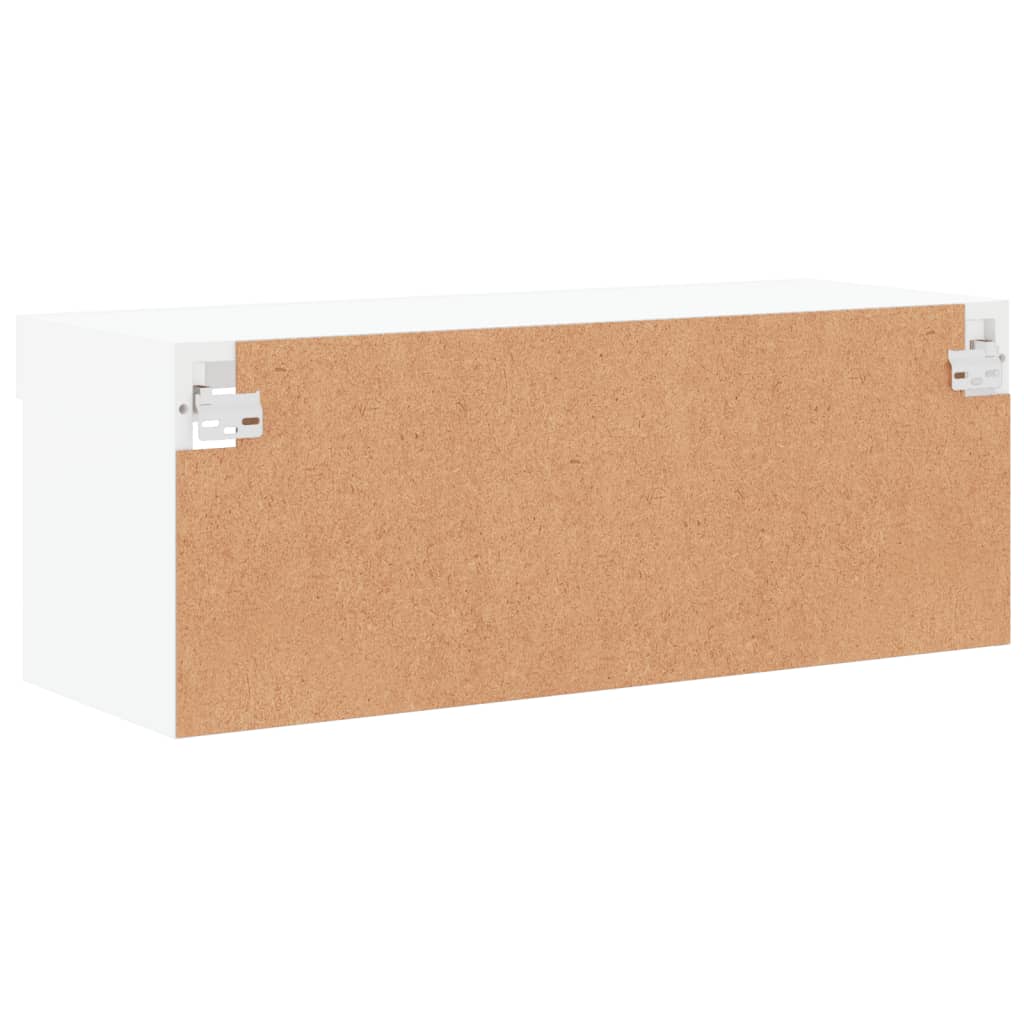 TV ormarić s LED svjetlima bijeli 80x30x30 cm